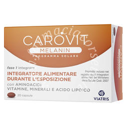 Carovit melanin programma solare 20 capsule