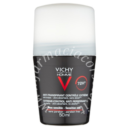 Vichy Homme Deodorante Anti-Traspirante 72 h Roll-On 50 ml