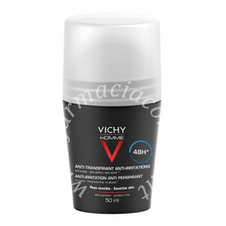 Vichy Homme Deodorante Antitraspirante 48 h Roll-on 50 ml