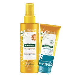 Klorane polysianes olio secco tamanu monoi spf30 200 ml + shampoo doccia doposole monoi 75 ml