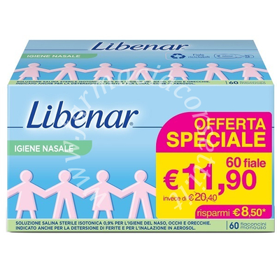 Libenar soluzione salina isotonica 60 flaconcini monouso 