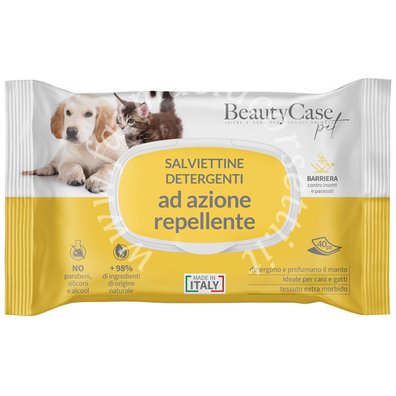 Beautycase pet salviettine detergenti ad azione repellente flow pack 40 pezzi