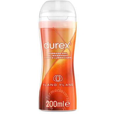 Durex massage 2 in 1 gel massaggio corpo e lubrificante ylang ylang 200 ml