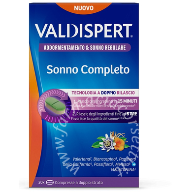 Valdispert sonno completo 30 compresse a doppio strato