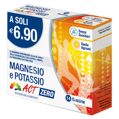 Magnesio potassio act zero 14 bustine