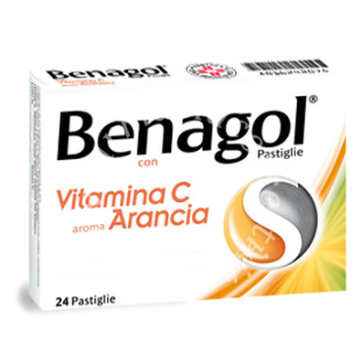 Benagol vit.c pastiglie con vitamina c gusto arancia 24 pastiglie