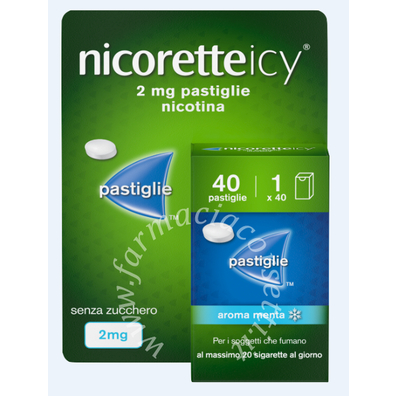 Nicoretteicy 2 mg pastiglie 40 pastiglie in contenitore di cartone
