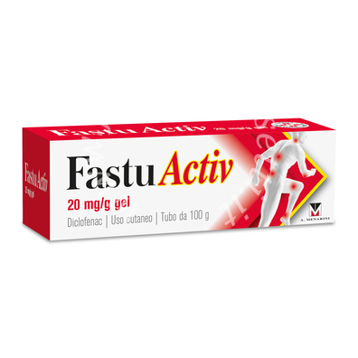 Fastuactiv 20 mg/g gel  diclofenac 1 tubo in pe/al/pe da 100 g