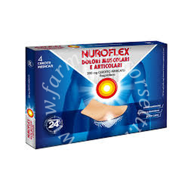 Nuroflex 4 Cerotti per dolori muscolari e articolari 200mg 