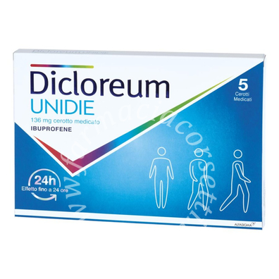 Dicloreum Unidie 136 mg 5 cerotti medicati