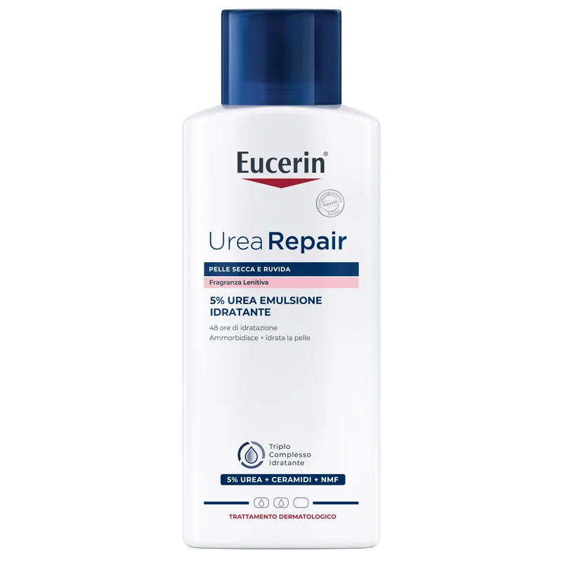EUCERIN UREAREPAIR 5% EMULSIONE IDRATANTE:
SOLLIEVO E IDRATAZIONE PER LA PELLE SECCA.