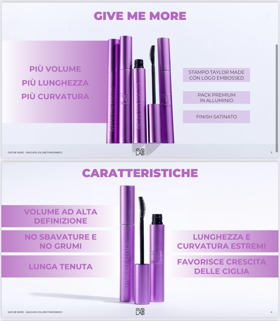 Il nuovo mascara GIVE ME MORE di RVB Lab