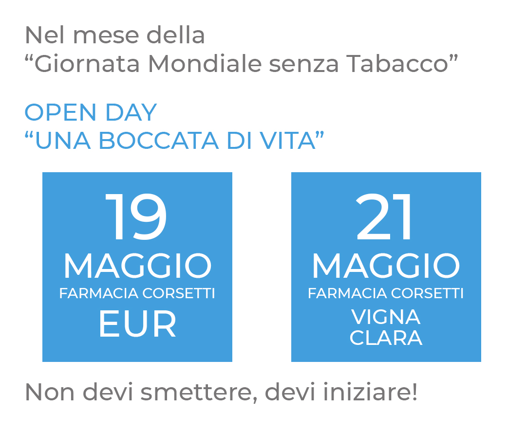 Open Day - Una boccata di Vita - per la giornata mondiale senza tabacco